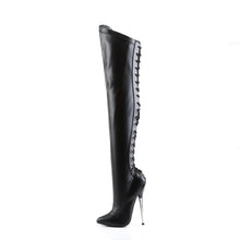 Cargar imagen en el visor de la galería, Botas Devious DAGGER-3060 Negro Stretch Pu