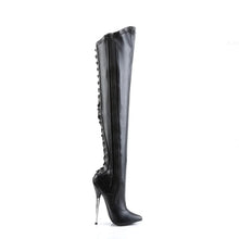 Cargar imagen en el visor de la galería, Botas Devious DAGGER-3060 Negro Stretch Pu