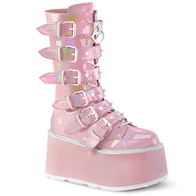 Cargar imagen en el visor de la galería, Botas Demonia DAMNED-225 B. Rosa Holo Pat