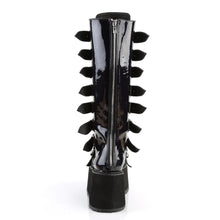 Load image into Gallery viewer, Botas Demonia DAMNED-318 Negro Hologram Piel vegana
