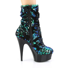 Cargar imagen en el visor de la galería, Tacones Pleaser DELIGHT-1004 Verde Iridescent Sequins