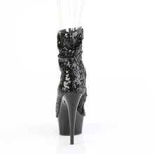 Load image into Gallery viewer, Tacones Pleaser DELIGHT-1008SQ Negro Sequins Mate