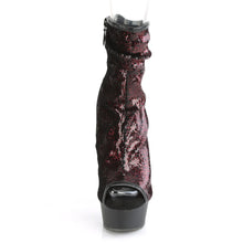 Load image into Gallery viewer, Tacones Pleaser DELIGHT-1008SQ Burdeos Sequins Negro