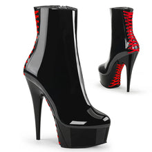Load image into Gallery viewer, Tacones Pleaser DELIGHT-1010 Negro Charol Rojo