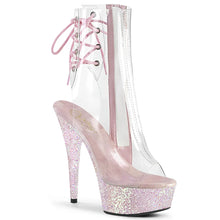 Cargar imagen en el visor de la galería, Tacones Pleaser DELIGHT-1018C Transparente Opal Purpurina