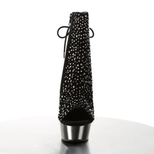 Cargar imagen en el visor de la galería, Tacones Pleaser DELIGHT-1018RS Negro Velvet Pewter