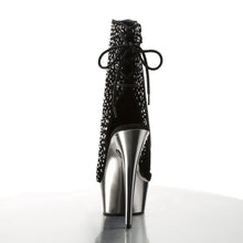 Cargar imagen en el visor de la galería, Tacones Pleaser DELIGHT-1018RS Negro Velvet Pewter