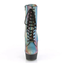 Load image into Gallery viewer, Tacones Pleaser DELIGHT-1020REFL Rainbow Reflective Negro