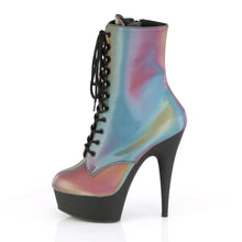 Load image into Gallery viewer, Tacones Pleaser DELIGHT-1020REFL Rainbow Reflective Negro