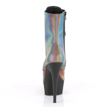 Load image into Gallery viewer, Tacones Pleaser DELIGHT-1020REFL Rainbow Reflective Negro