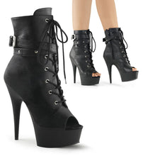 Load image into Gallery viewer, Tacones Pleaser DELIGHT-1033 Negro Piel Sintética