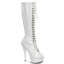 Cargar imagen en el visor de la galería, Tacones Pleaser DELIGHT-2023 Blanco Str Charol