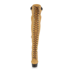 Cargar imagen en el visor de la galería, Tacones Pleaser DELIGHT-3000TL Tan Nubuck Piel