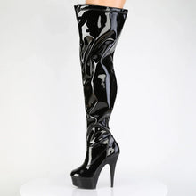 Cargar imagen en el visor de la galería, Tacones Pleaser DELIGHT-3000WCF Negro Str. Charol