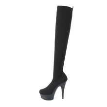 Load image into Gallery viewer, Tacones Pleaser DELIGHT-3002-1 Negro Stretch Knit