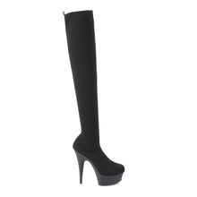 Load image into Gallery viewer, Tacones Pleaser DELIGHT-3002-1 Negro Stretch Knit