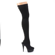 Cargar imagen en el visor de la galería, Tacones Pleaser DELIGHT-3003 Negro Lycra Mate