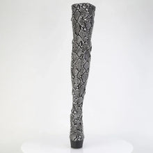 Load image into Gallery viewer, Tacones Pleaser DELIGHT-3008SP-BT Gris Negro Snake
