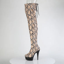 Carregar imagem no visualizador da galeria, Tacones Pleaser DELIGHT-3008SP-BT Tan Marrón Snake