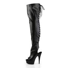Cargar imagen en el visor de la galería, Tacones Pleaser DELIGHT-3017 Negro Str Piel