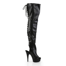 Cargar imagen en el visor de la galería, Tacones Pleaser DELIGHT-3017 Negro Str Piel
