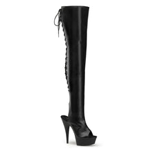 Cargar imagen en el visor de la galería, Tacones Pleaser DELIGHT-3017 Negro Str Piel
