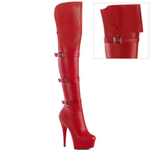 Load image into Gallery viewer, Tacones Pleaser DELIGHT-3018 Rojo Str. Piel