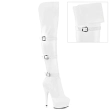 Cargar imagen en el visor de la galería, Tacones Pleaser DELIGHT-3018 Blanco Str. Piel