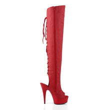 Load image into Gallery viewer, Tacones Pleaser DELIGHT-3019 Rojo Piel Sintética