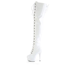 Load image into Gallery viewer, Tacones Pleaser DELIGHT-3022 Blanco Str Charol