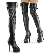 Carregar imagem no visualizador da galeria, Tacones Pleaser DELIGHT-3025 Negro Str Piel