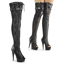 Cargar imagen en el visor de la galería, Tacones Pleaser DELIGHT-3025ML Negro Piel Sintética