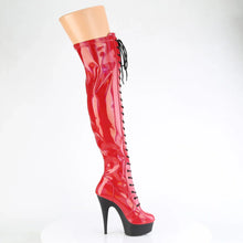 Load image into Gallery viewer, Tacones Pleaser DELIGHT-3029 Rojo Str Hologram