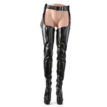 Cargar imagen en el visor de la galería, Tacones Pleaser DELIGHT-5000 Negro Str Piel