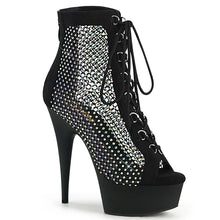 Cargar imagen en el visor de la galería, Tacones Pleaser DELIGHT-600-33RM Negro Faux Suede