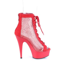 Cargar imagen en el visor de la galería, Tacones Pleaser DELIGHT-600-33RM Rojo Faux Suede