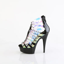 Cargar imagen en el visor de la galería, Tacones Pleaser DELIGHT-600-9 Holo Negro Charol
