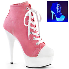 Carregar imagem no visualizador da galeria, Tacones Pleaser DELIGHT-600SK-02 Rosa Canvas Neon