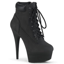 Cargar imagen en el visor de la galería, Tacones Pleaser DELIGHT-600TL-02 Negro Nubuck Piel