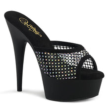 Load image into Gallery viewer, Tacones Pleaser DELIGHT-601-6RM Negro Faux Suede