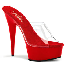 Cargar imagen en el visor de la galería, Tacones Pleaser DELIGHT-601 Transparente Rojo