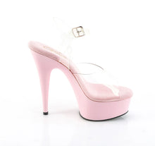 Cargar imagen en el visor de la galería, Tacones Pleaser DELIGHT-608 Transparente B. Rosa