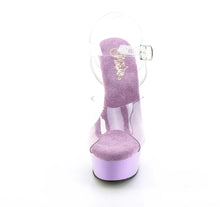 Cargar imagen en el visor de la galería, Tacones Pleaser DELIGHT-608 Transparente Lavanda
