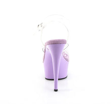Cargar imagen en el visor de la galería, Tacones Pleaser DELIGHT-608 Transparente Lavanda