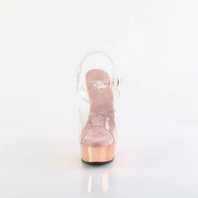 Cargar imagen en el visor de la galería, Tacones Pleaser DELIGHT-608 Transparente Oro Rosa