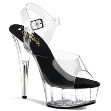 Load image into Gallery viewer, Tacones Pleaser DELIGHT-608 Transparente Negro