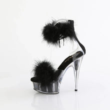 Carregar imagem no visualizador da galeria, Tacones Pleaser DELIGHT-624F Transparente Negro Fur