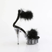 Carregar imagem no visualizador da galeria, Tacones Pleaser DELIGHT-624F Transparente Negro Fur