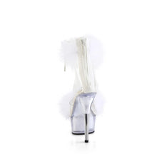 Load image into Gallery viewer, Tacones Pleaser DELIGHT-624F Transparente Blanco Fur