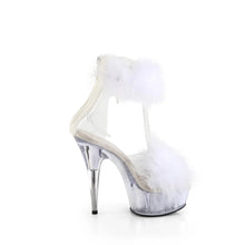 Load image into Gallery viewer, Tacones Pleaser DELIGHT-624F Transparente Blanco Fur